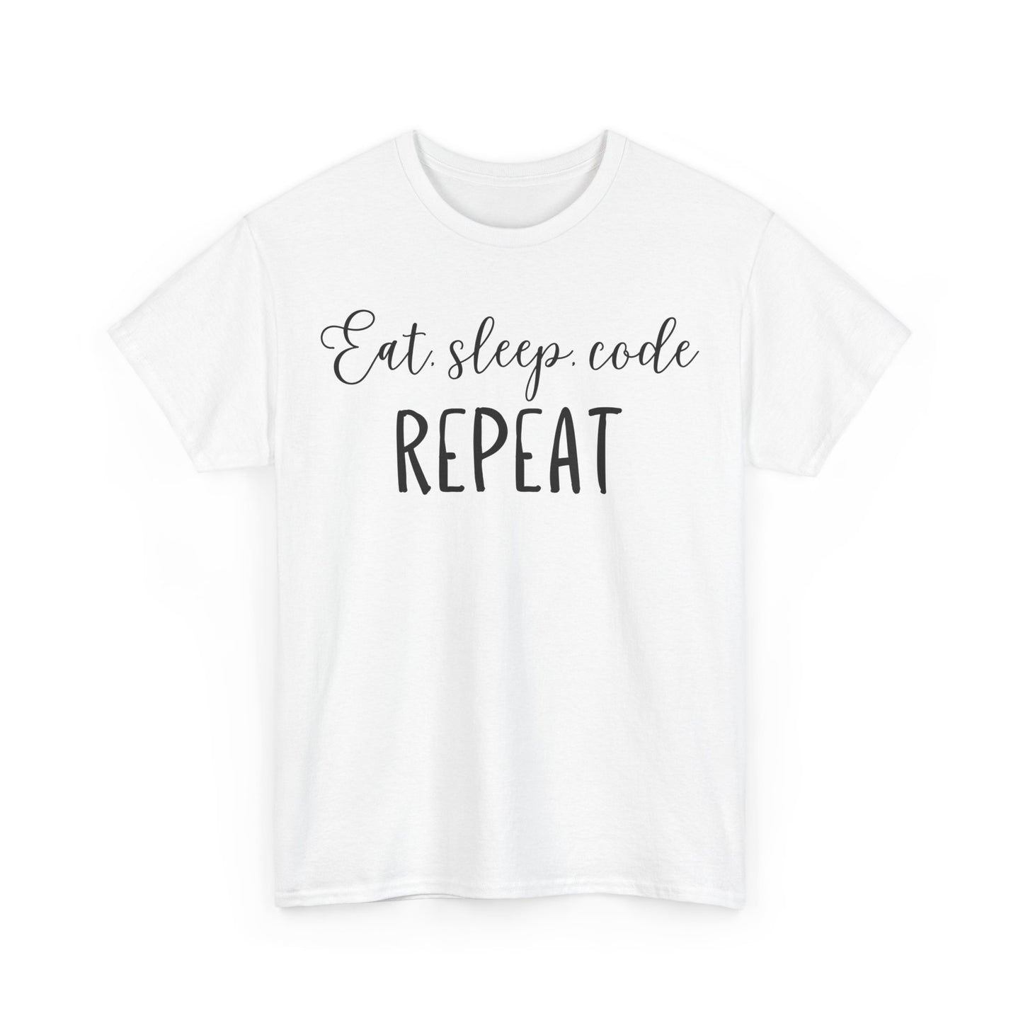 Eat. Sleep. Code. Repeat Unisex Heavy Cotton Tee