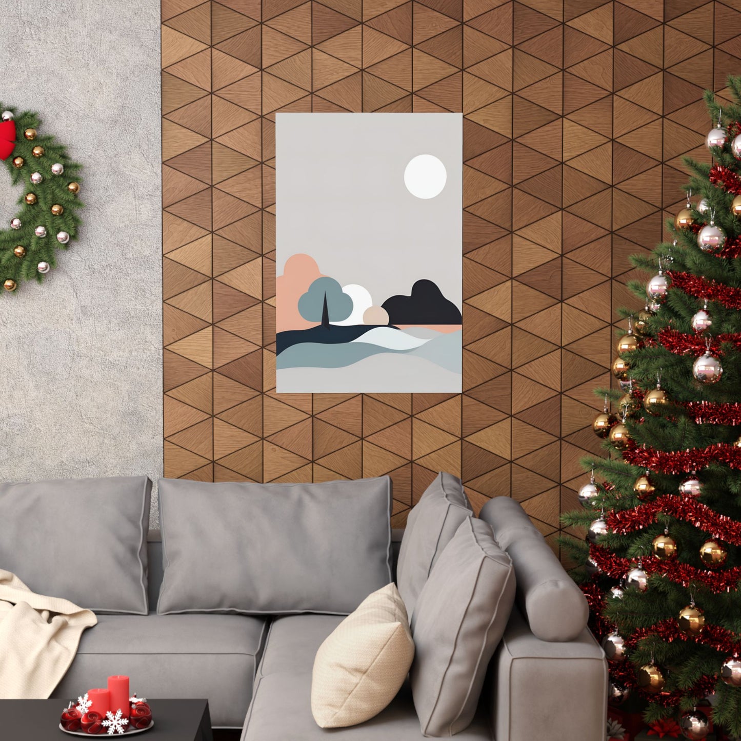 Nordic Winter Abstract 04 Matte Vertical Poster