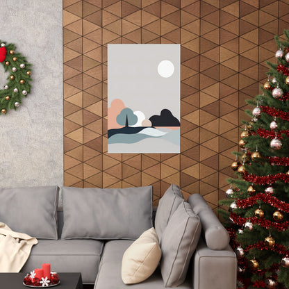 Nordic Winter Abstract 04 Matte Vertical Poster