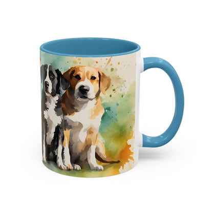 Multicoloured Doggies 9 Accent Mug 11oz