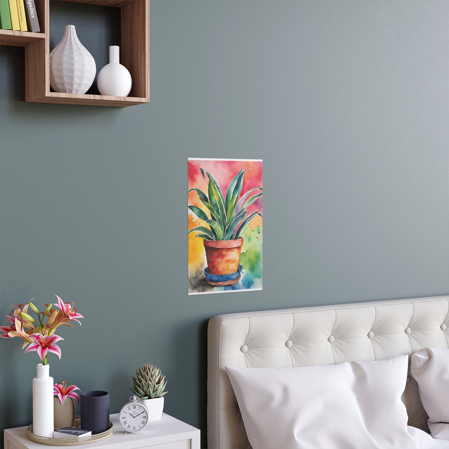 Multicolored Pot Plant 10 Indoor and Outdoor Silk Poster
