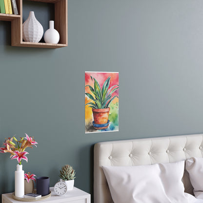 Multicolored Pot Plant 10 Indoor and Outdoor Silk Poster
