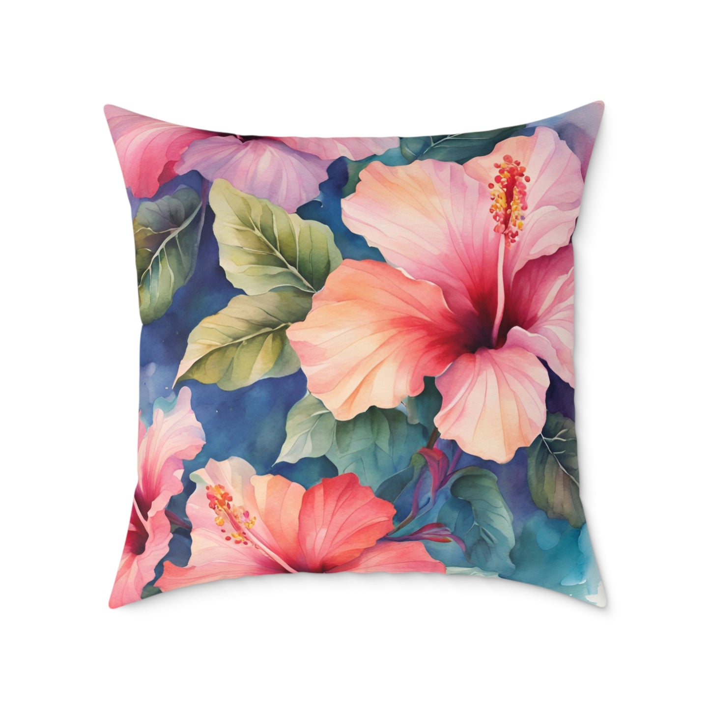 Hibiscus 02 Poly Pillow - Natures Beauty Design