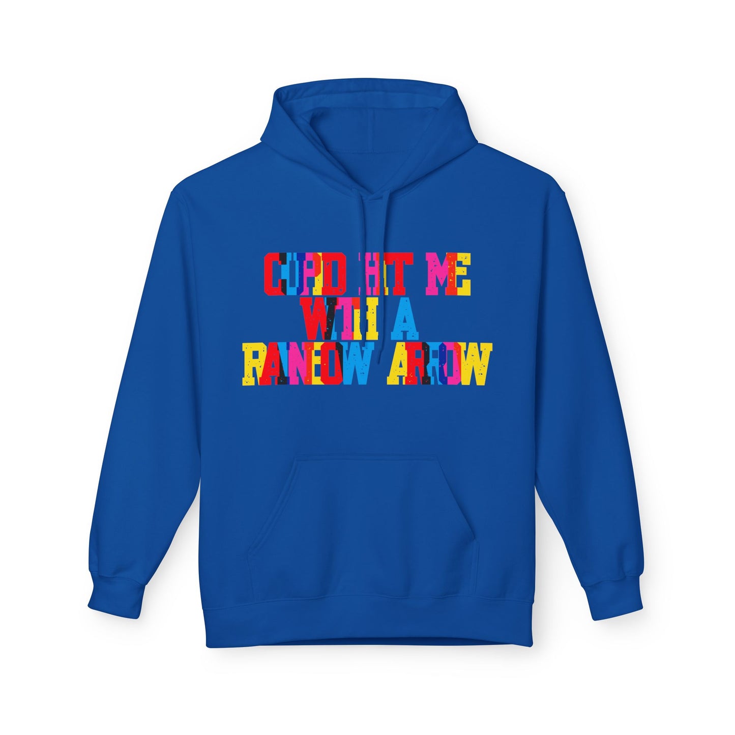 Cupid Hit Me With A Rainbow Arrow Unisex Valentines Hoodie