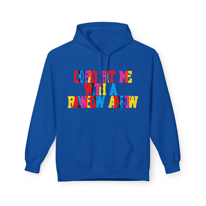 Cupid Hit Me With A Rainbow Arrow Unisex Valentines Hoodie