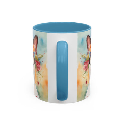 Floral Siamese Cat 03 Accent Coffee Mug - 11oz Perfect for Cat Lovers & Gifts