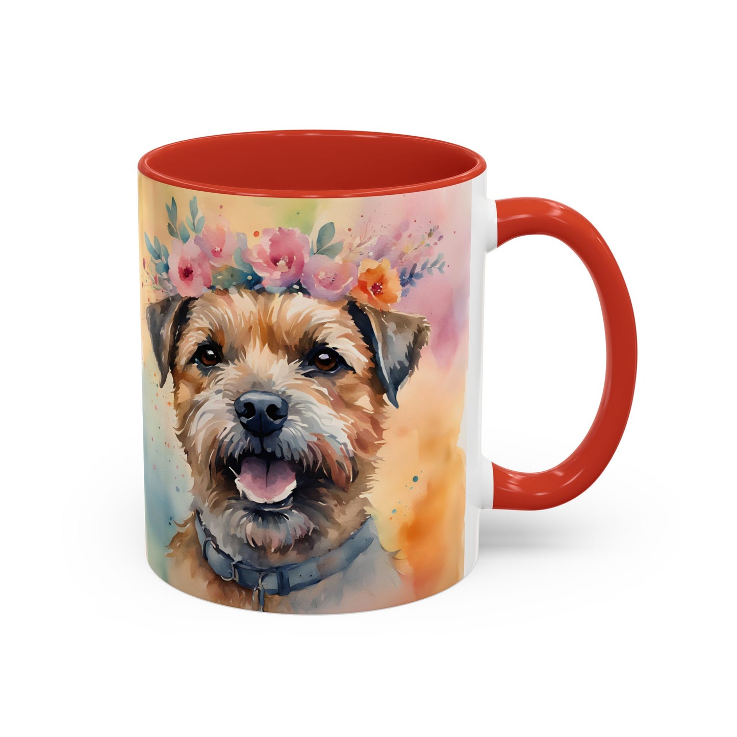 Border Terrier 01 Accent Coffee Mug - Dog Lover Gift