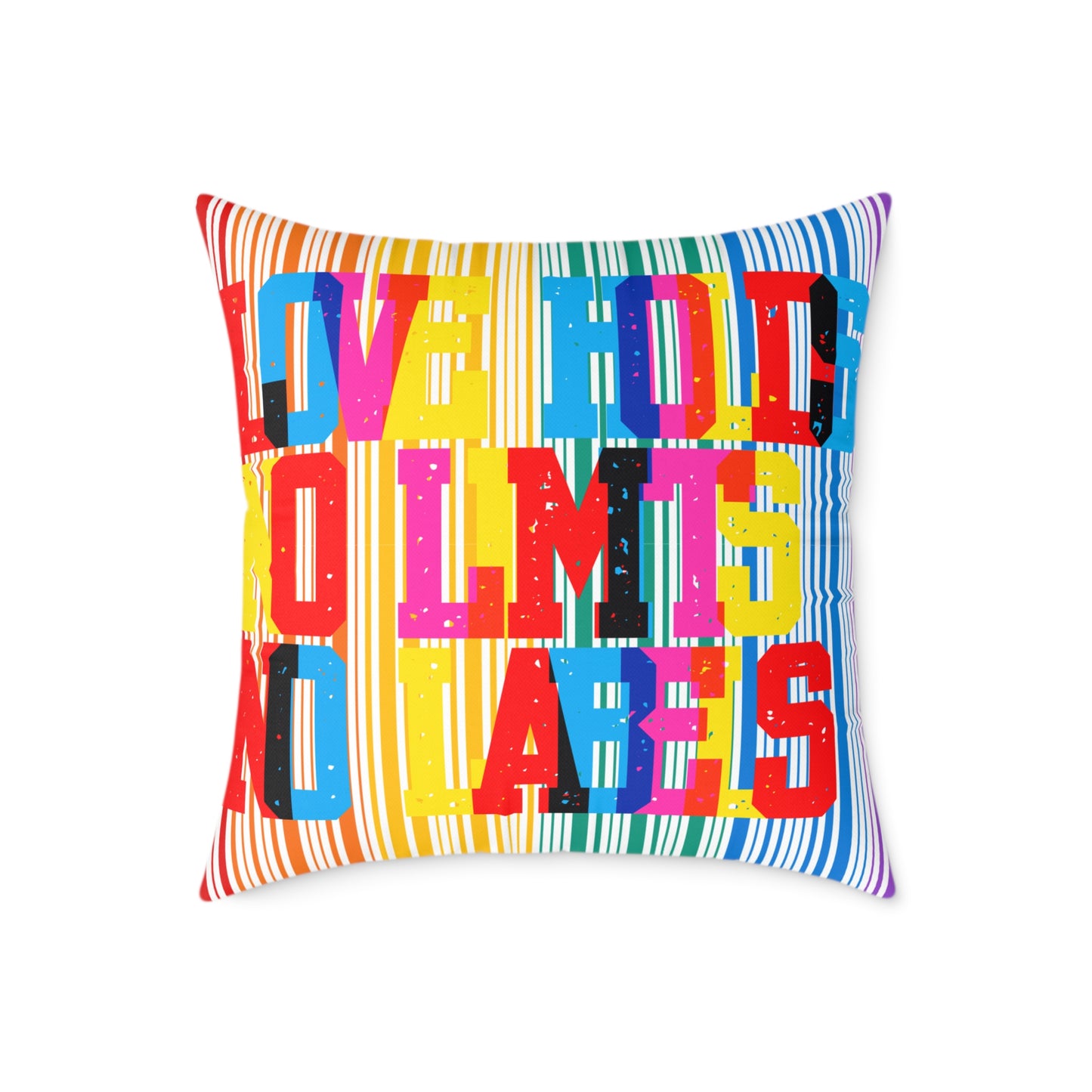 Love Holds No Limits No Labels Poly Pillow