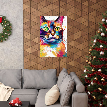 Multicolored Pussycat 3 Matte Vertical Poster