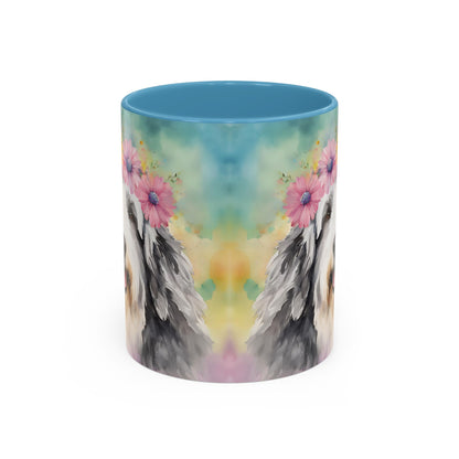 Bearded Collie 03 Accent Coffee Mug - Dog Lover Gift