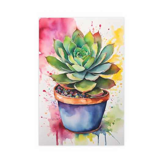 Multicolored Succulent 3 Indoor and Outdoor Silk Poster