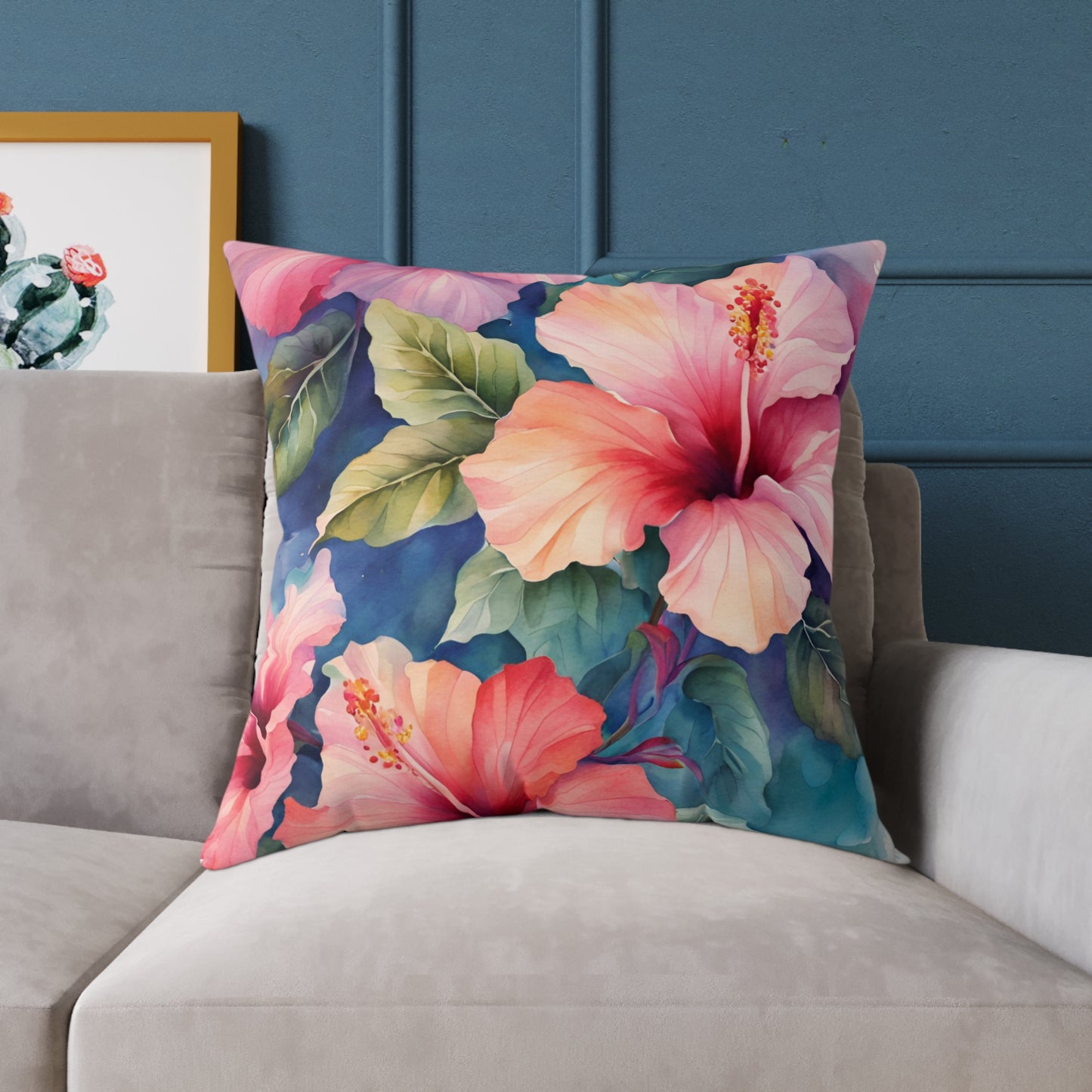 Hibiscus 02 Poly Pillow - Natures Beauty Design