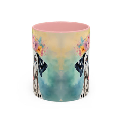 Dalmatian 01 Accent Coffee Mug - Dog Lover Gift