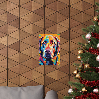 Multicolored Labrador 1 Matte Vertical Poster