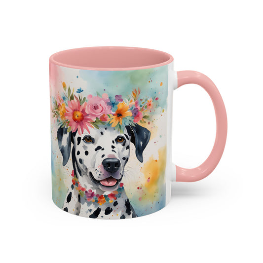 Dalmatian 02 Accent Coffee Mug - Dog Lover Gift