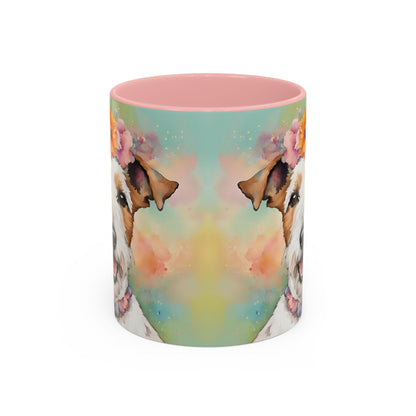 Fox Terrier 01 Accent Coffee Mug - Dog Lover Gift