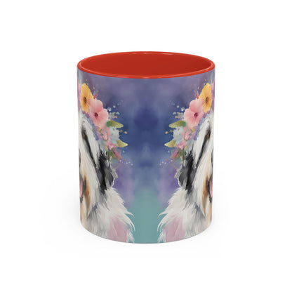 Bearded Collie 04 Accent Coffee Mug - Dog Lover Gift