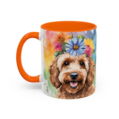 Cockapoo 03 Accent Coffee Mug - Dog Lover Gift