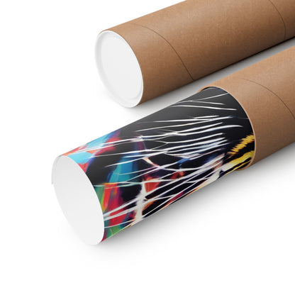 Multicolored Cheetah 2 Matte Vertical Poster