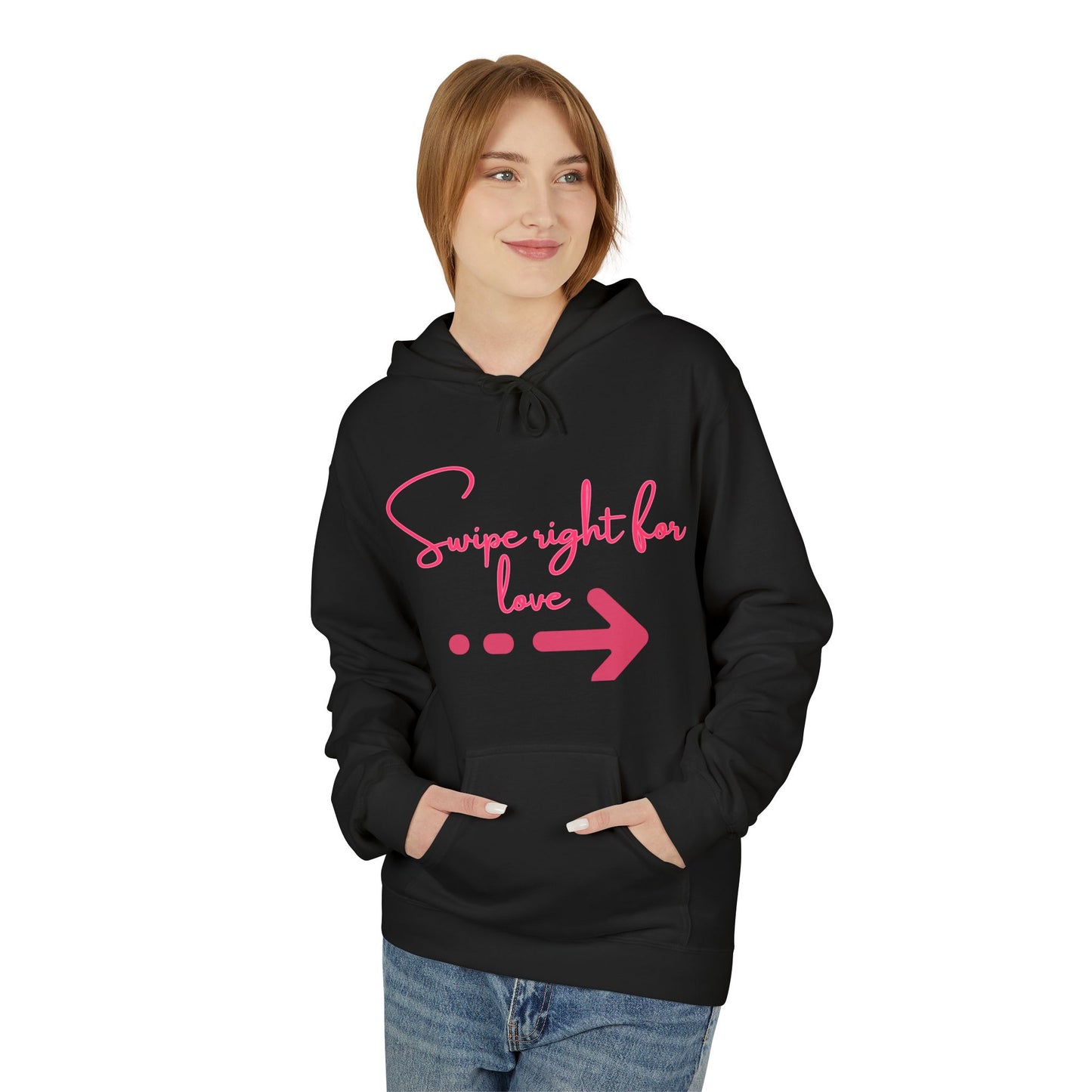 Swipe Right For Love Unisex Valentines Hoodie