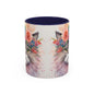 Floral Siamese Cat 03 Accent Coffee Mug - 11oz Perfect for Cat Lovers & Gifts