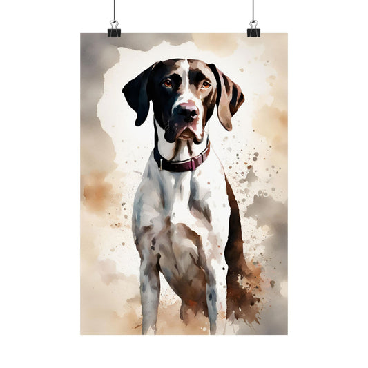 Dogs Pointer 02 Matte Vertical Poster
