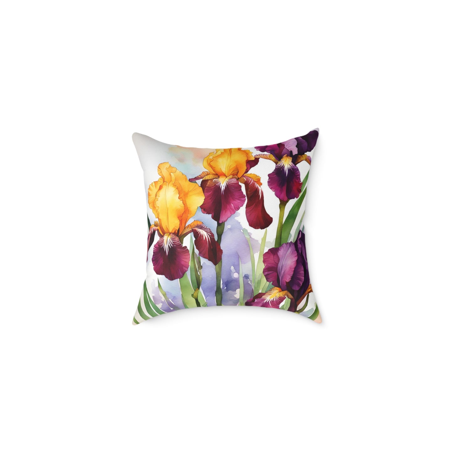 Irises 02 Poly Pillow - Natures Beauty Design
