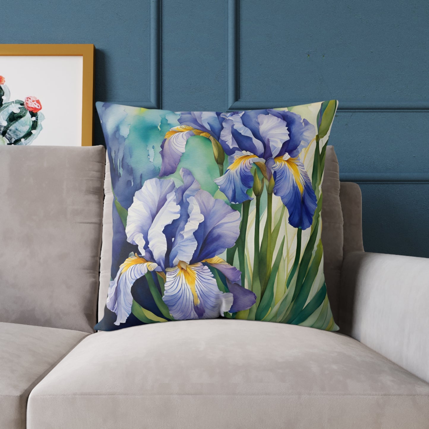 Irises 01 Poly Pillow - Natures Beauty Design