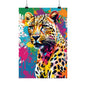 Multicolored Cheetah 4 Matte Vertical Poster
