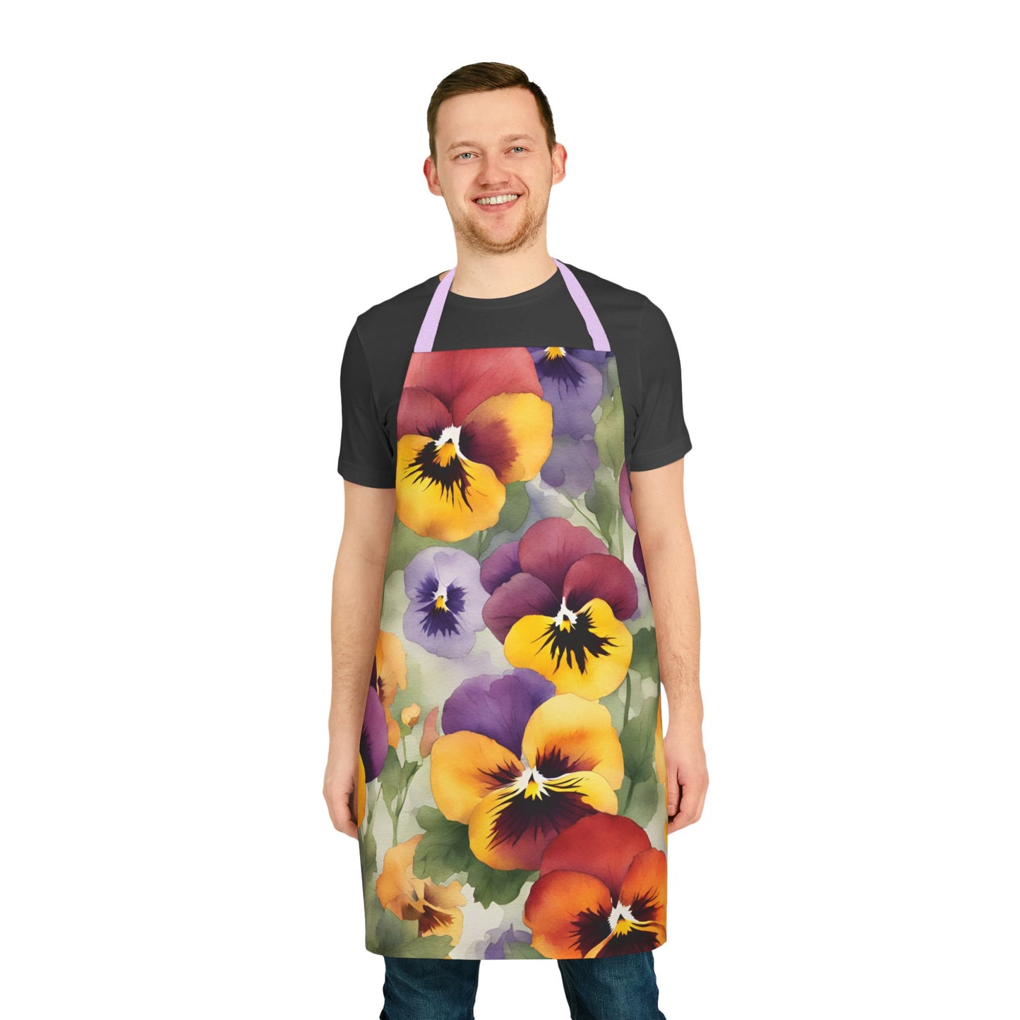 Pansies 04 Apron 5-Color Straps
