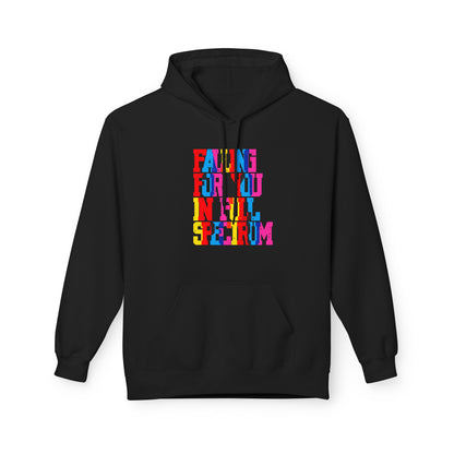 Falling For You In Full Spectrum Unisex Valentines Hoodie