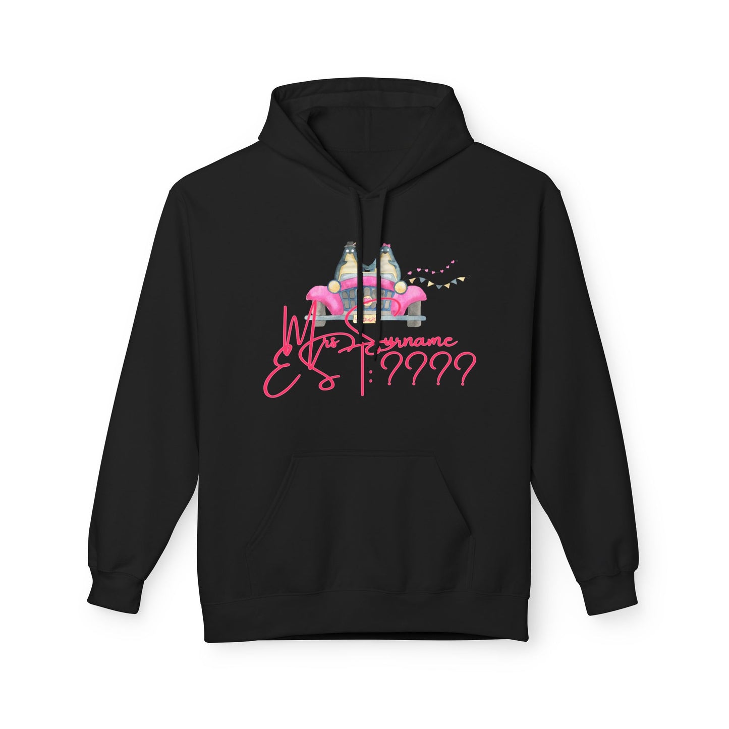 (Personalizable) Me/Mrs NAME EST DATE Unisex Valentines Hoodie