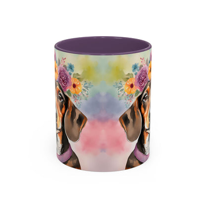 Dachshund 03 Accent Coffee Mug - Dog Lover Gift