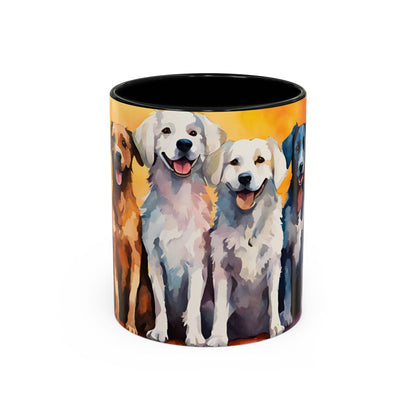 Multicoloured Doggies 7 Accent Mug 11oz