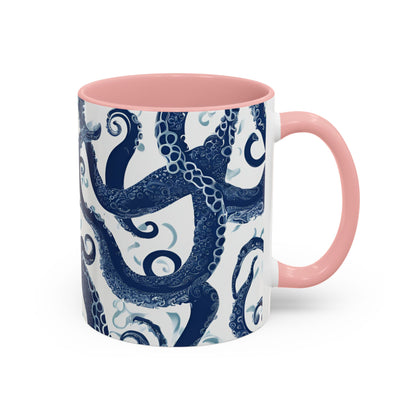 Octopus 1 Accent Coffee Mug (11oz)