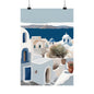 Abstract Greek rooftops 7 Matte Vertical Poster