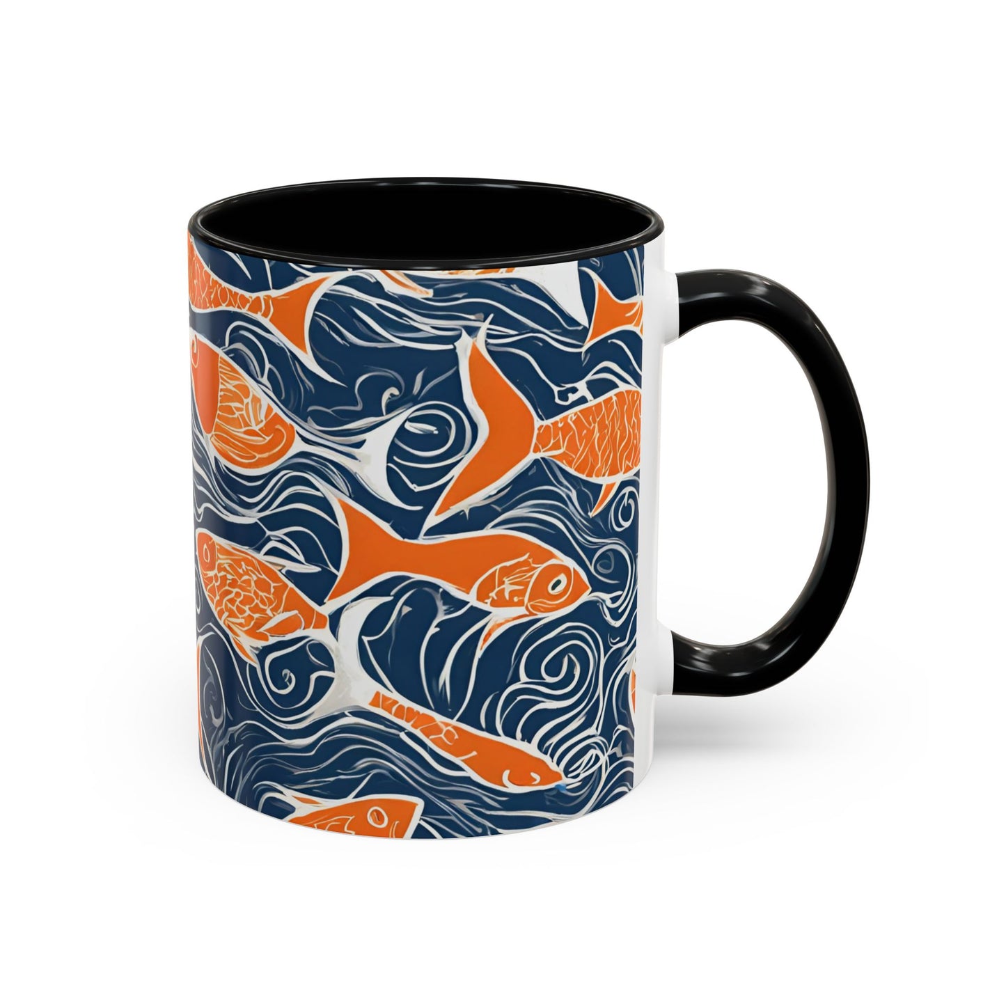 Orange Fish 02 Accent Coffee Mug (11oz)