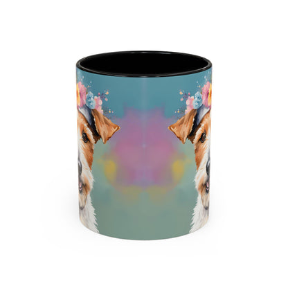 Fox Terrier 02 Accent Coffee Mug - Dog Lover Gift