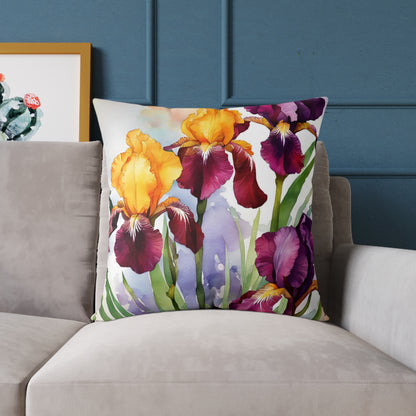 Irises 02 Poly Pillow - Natures Beauty Design