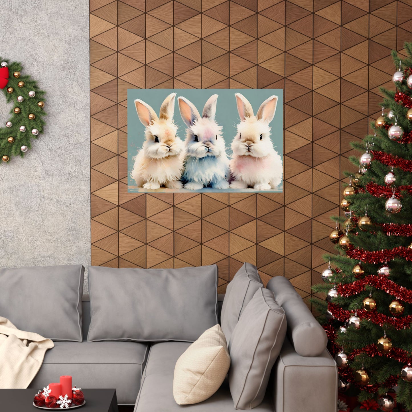 Nursery Bunnies 3 Matte Horizontal Posters