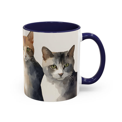 Kitties in a Row 2 Accent Mug 11oz