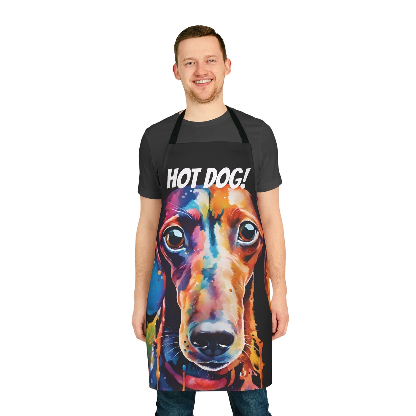 Multicolored Hot Dog Weiner Adult Apron (AOP)