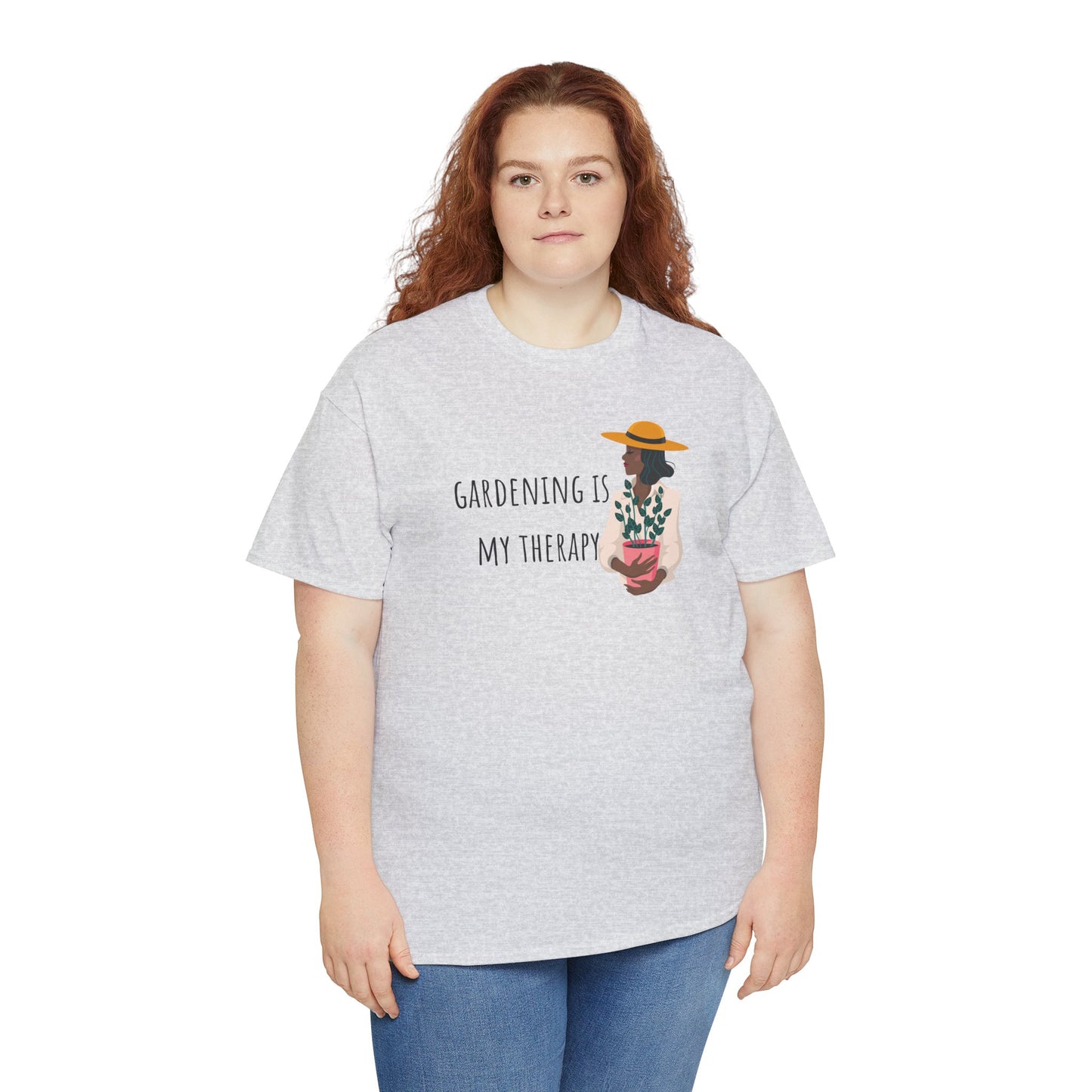 Gardening Is My Therapy Unisex Heavy Cotton Tee