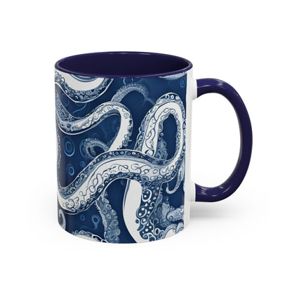 Octopus 5 Accent Coffee Mug (11oz)