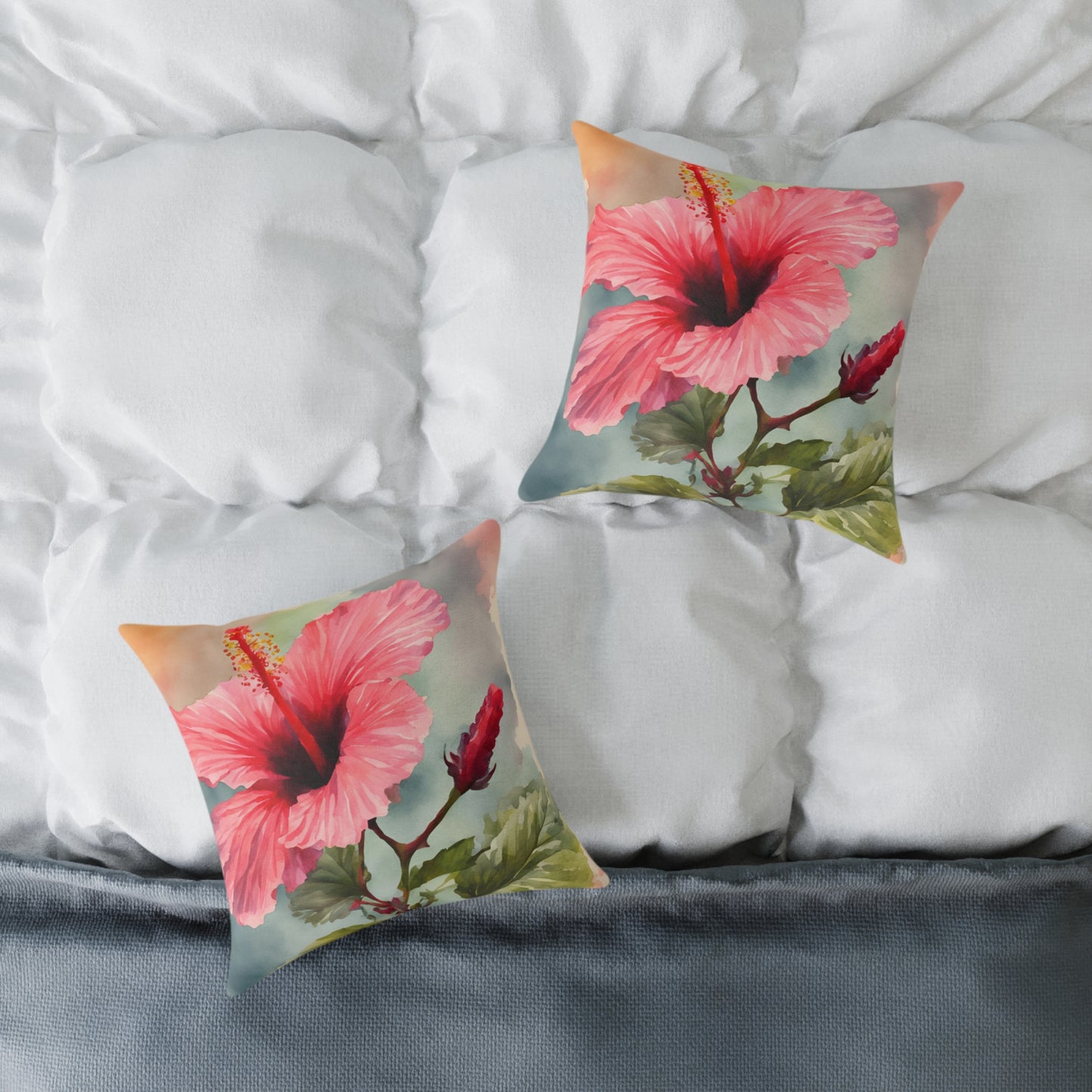 Hibiscus 04 Poly Pillow - Natures Beauty Design