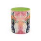 Floral Tabby Cat 02 Accent Coffee Mug - 11oz Perfect for Cat Lovers & Gifts