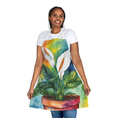 Multicolored Pot Plant 5 Adult Apron (AOP)