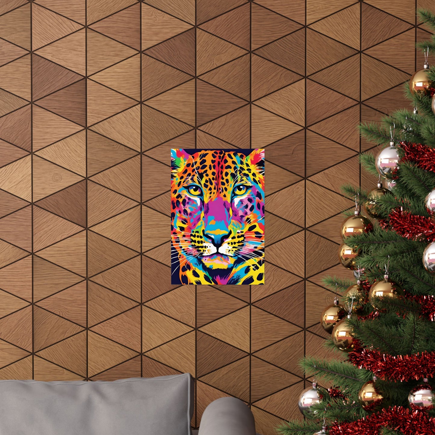 Multicolored Cheetah 3 Matte Vertical Poster
