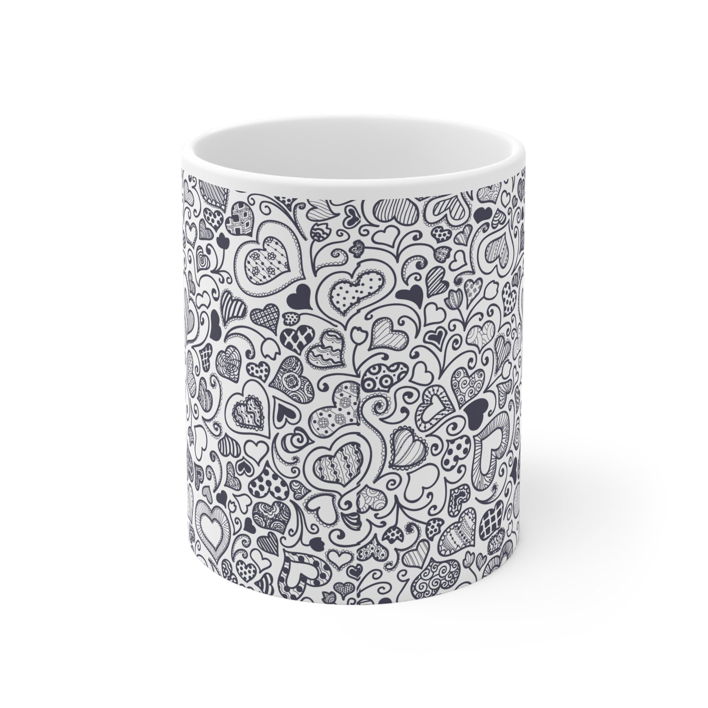 Doodle Love Valentines Mug Ceramic 11oz