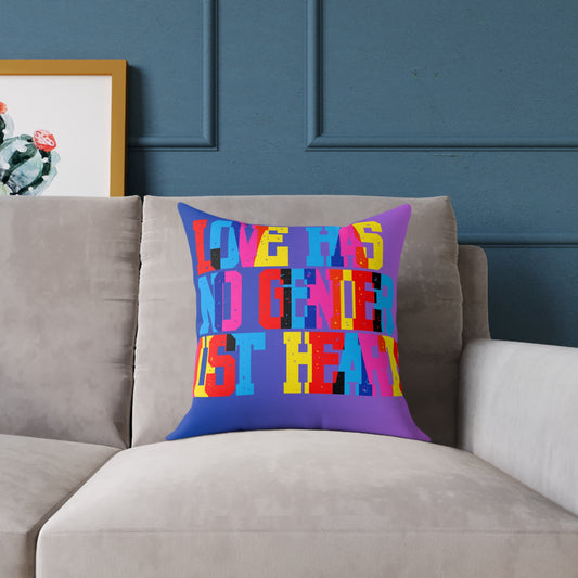 Love Has No Gender Just Hearts Poly Pillow
